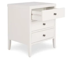 White Finley Wood 3-Drawer Nightstand -Household Items Sale 810513520 6