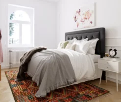 Charcoal Gray Amery Upholstered King Headboard -Household Items Sale 810513527 3