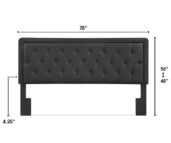 Charcoal Gray Amery Upholstered King Headboard -Household Items Sale 810513527 4