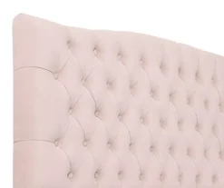 French Blush Pink Celeste Upholstered King Headboard -Household Items Sale 810513528 4
