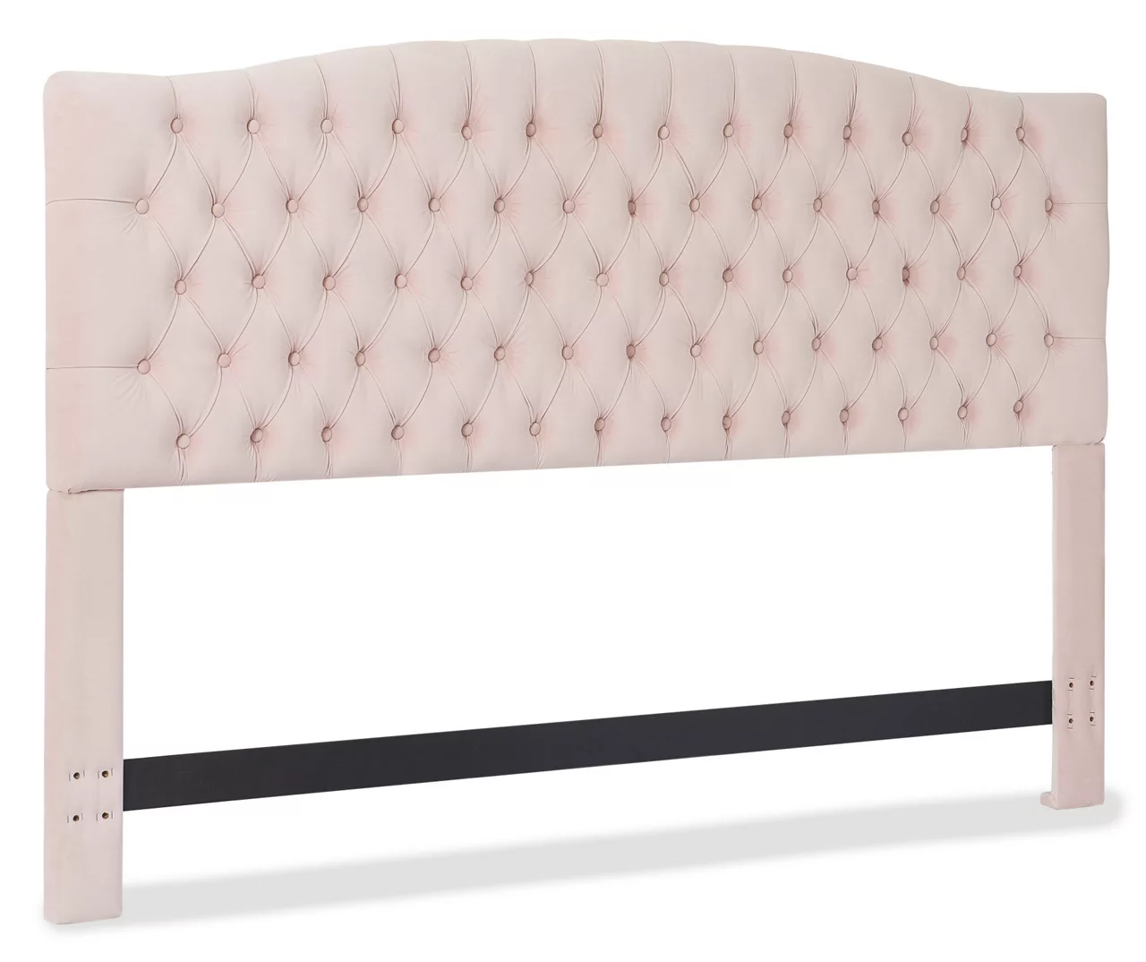 French Blush Pink Celeste Upholstered Queen Headboard 4 French Blush Pink Celeste Upholstered Queen Headboard - Image 2