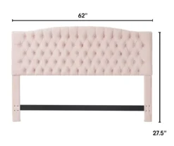 French Blush Pink Celeste Upholstered Queen Headboard 10 French Blush Pink Celeste Upholstered Queen Headboard -Household Items Sale 810513529 3