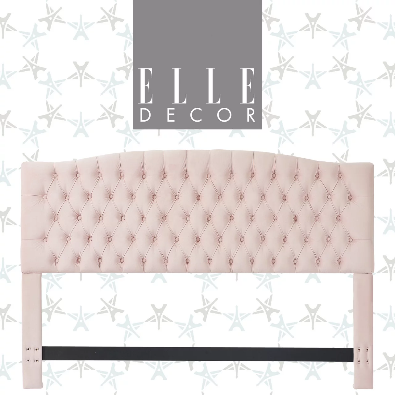 French Blush Pink Celeste Upholstered Queen Headboard 3 French Blush Pink Celeste Upholstered Queen Headboard