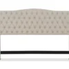 Beige Celeste Upholstered Linen King Headboard -Household Items Sale 810513532 5