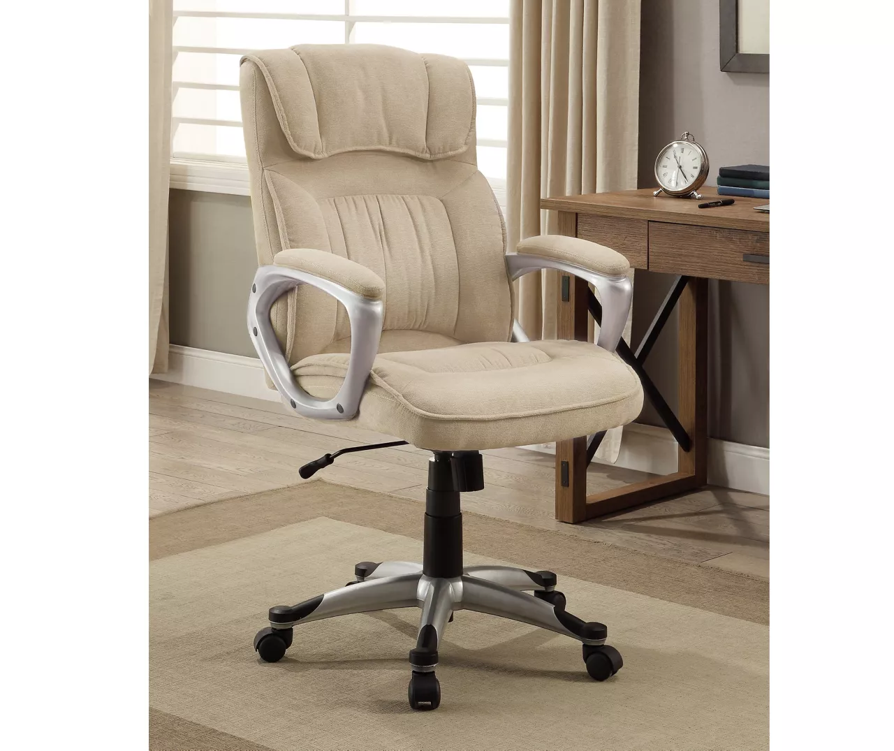 Fawn Tan Linen Executive Office Chair 8 Fawn Tan Linen Executive Office Chair - Image 6