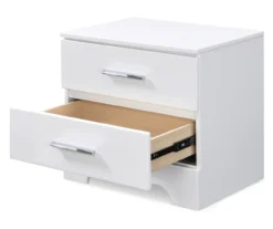 White Hudson 2-Drawer Wood Nightstand -Household Items Sale 810513558 6
