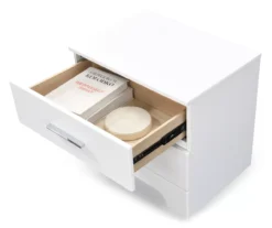 White Hudson 2-Drawer Wood Nightstand -Household Items Sale 810513558 7