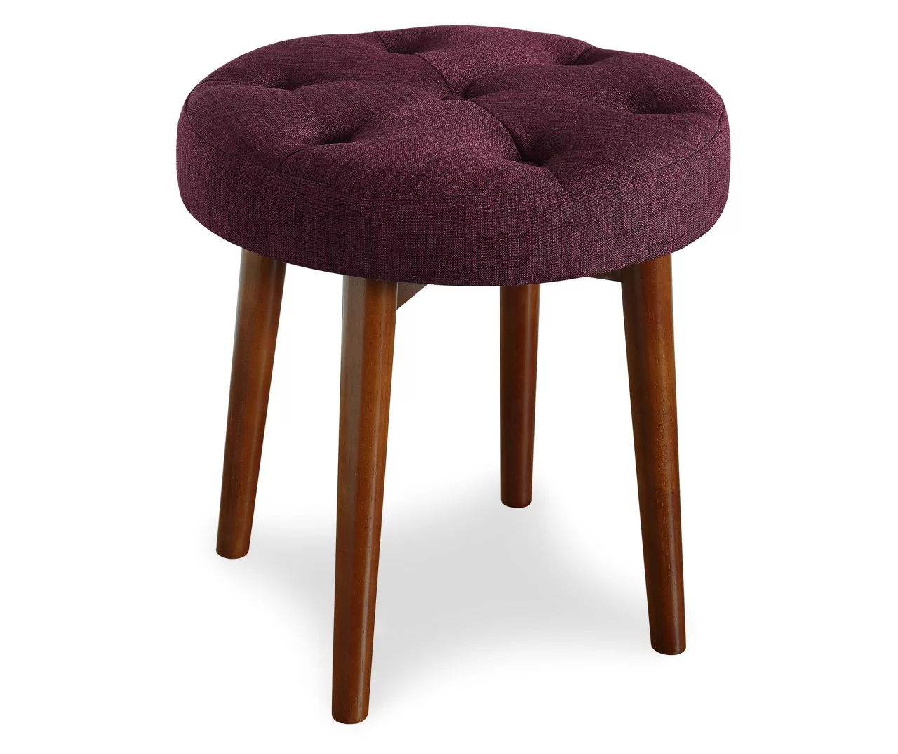 Penelope Eggplant Tufted Stool 3 Penelope Eggplant Tufted Stool
