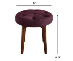 Penelope Eggplant Tufted Stool 12 Penelope Eggplant Tufted Stool -Household Items Sale 810513574 3