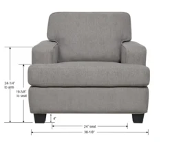 Rogers Gray Accent Chair 21 Rogers Gray Accent Chair -Household Items Sale 810519884 6