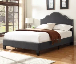Lombard Charcoal Gray Full Upholstered Bed -Household Items Sale 810519983 7