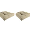 Sand Tan Outdoor Wicker Chair Cushions, 2-Pack -Household Items Sale 810520662