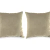 Sand Tan Outdoor Throw Pillows, 2-Pack 1 Sand Tan Outdoor Throw Pillows, 2-Pack -Household Items Sale 810520669