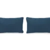 Indigo Blue Outdoor Lumbar Throw Pillows, 2-Pack
