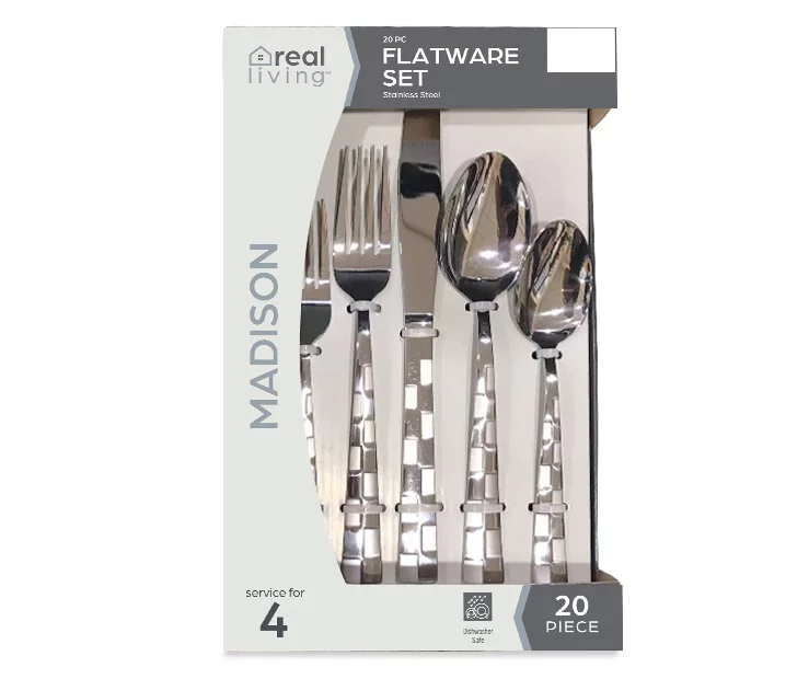 Madison Frosted 20-Piece Flatware Set 3 Madison Frosted 20-Piece Flatware Set