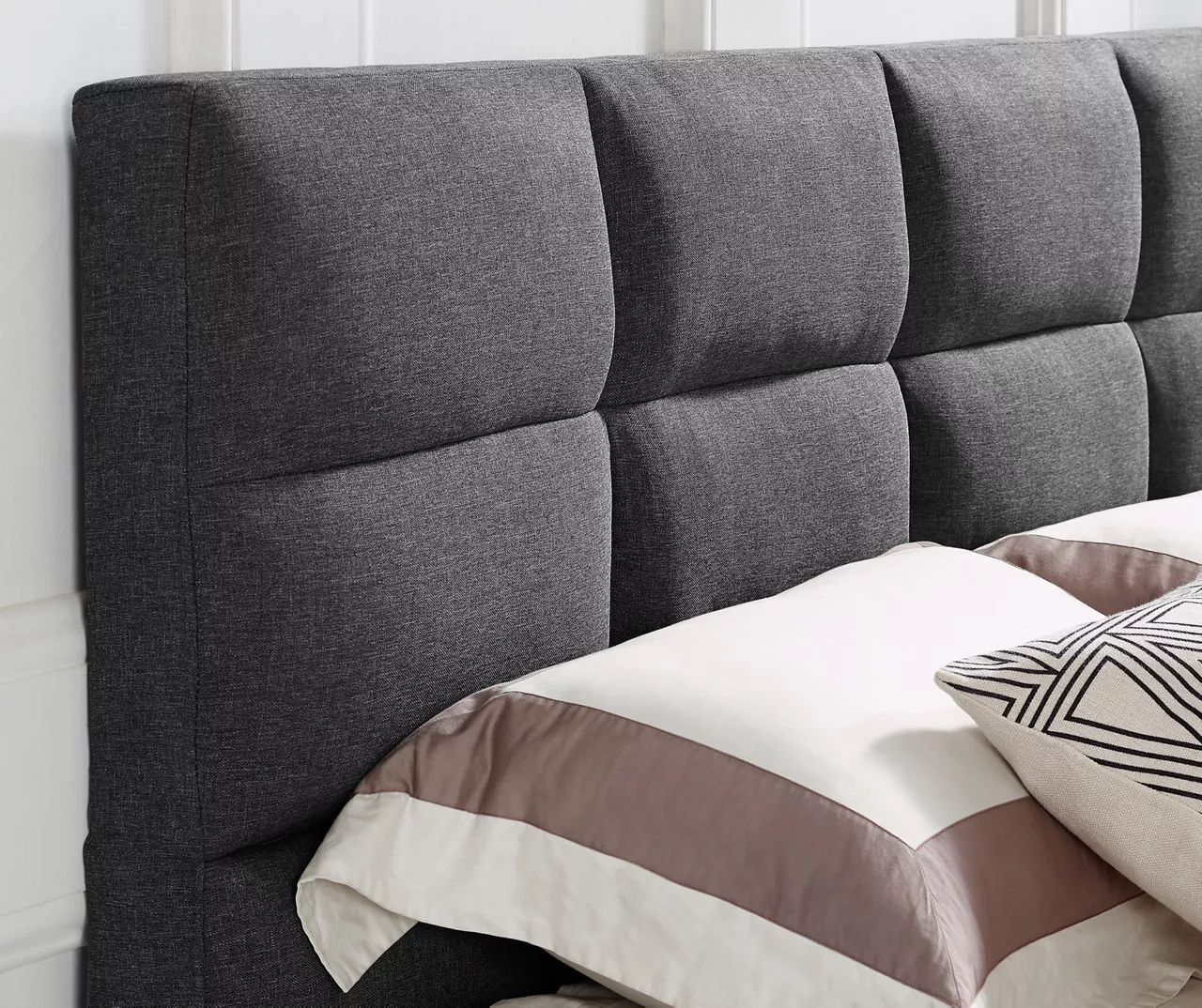 Orson Gray Full Upholstered Bed 6 Orson Gray Full Upholstered Bed - Image 4