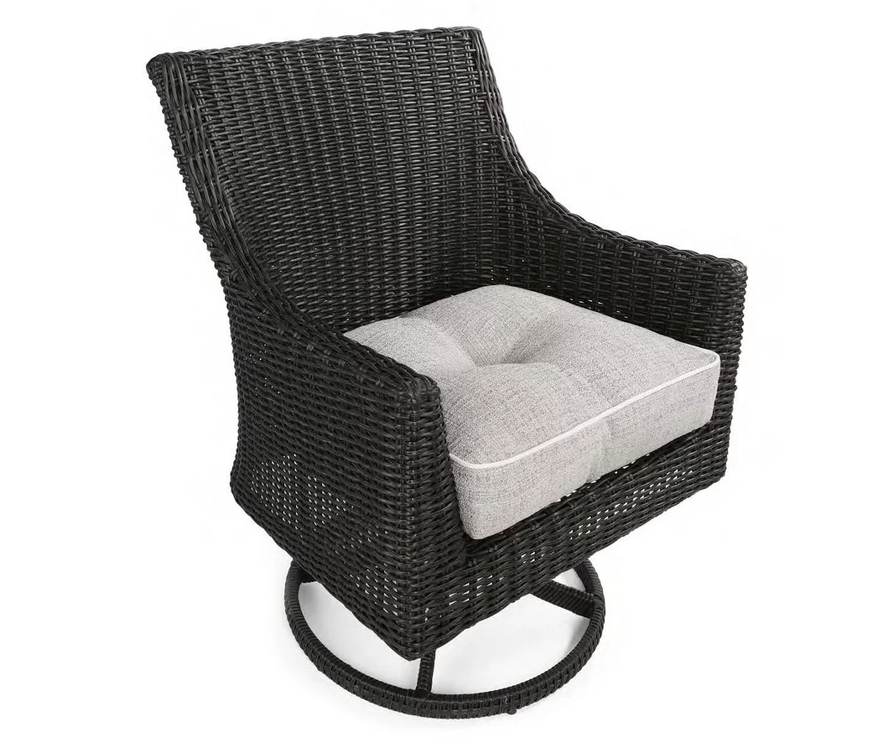 Linen-Gray 4-Piece Outdoor Wicker Chair Cushion Set 3 Linen-Gray 4-Piece Outdoor Wicker Chair Cushion Set