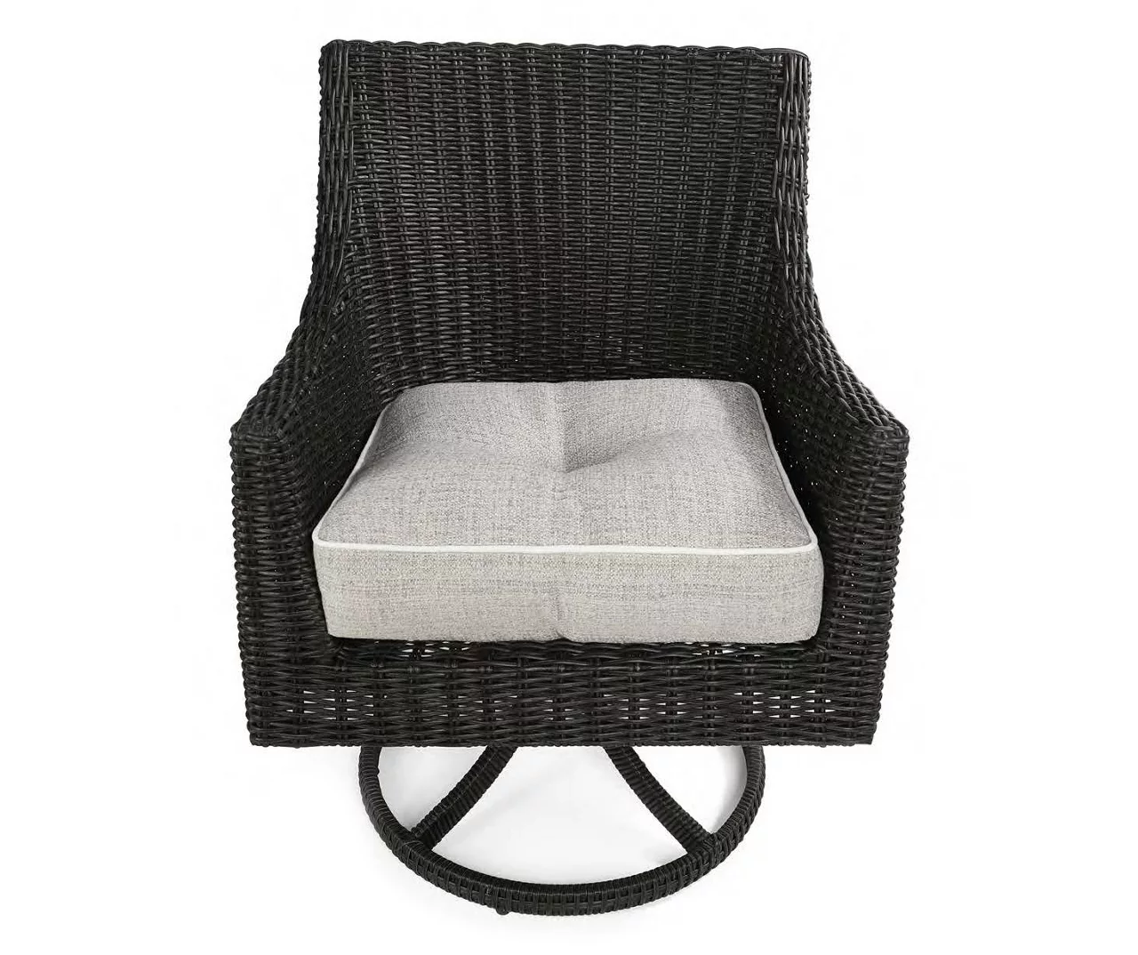 Linen-Gray 4-Piece Outdoor Wicker Chair Cushion Set 4 Linen-Gray 4-Piece Outdoor Wicker Chair Cushion Set - Image 2