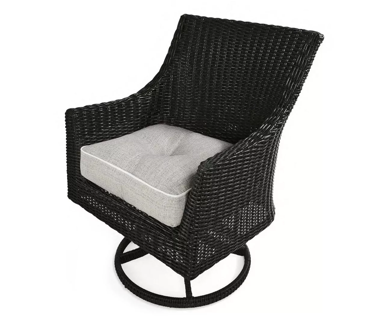 Linen-Gray 4-Piece Outdoor Wicker Chair Cushion Set 5 Linen-Gray 4-Piece Outdoor Wicker Chair Cushion Set - Image 3