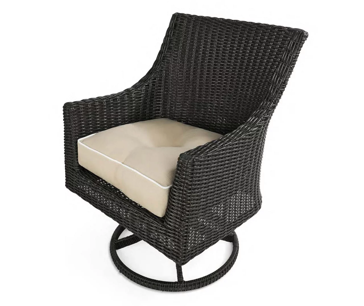 Linen 4-Piece Outdoor Wicker Chair Cushion Set 5 Linen 4-Piece Outdoor Wicker Chair Cushion Set - Image 3