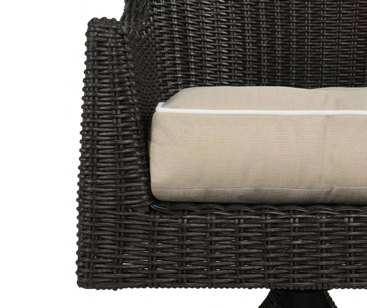 Linen 4-Piece Outdoor Wicker Chair Cushion Set 6 Linen 4-Piece Outdoor Wicker Chair Cushion Set - Image 4