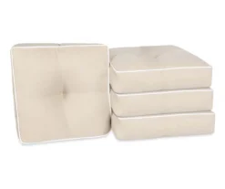 Linen 4-Piece Outdoor Wicker Chair Cushion Set 14 Linen 4-Piece Outdoor Wicker Chair Cushion Set -Household Items Sale 810525536 6