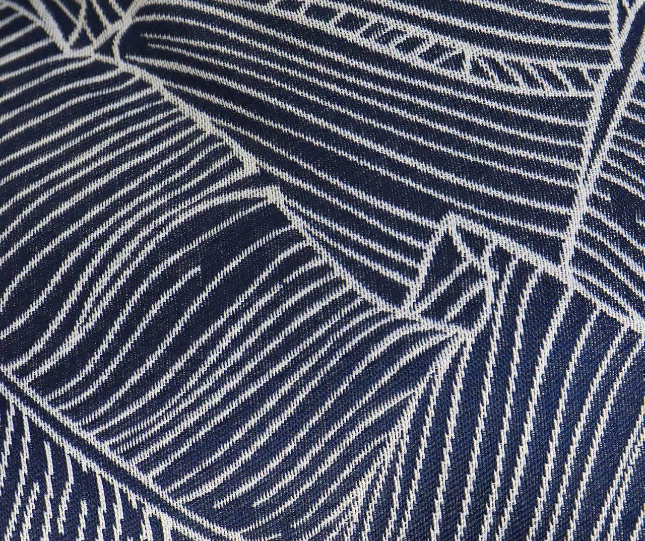 Navy Blue Banana Leaf Outdoor Chair & Settee Cushion Set 4 Navy Blue Banana Leaf Outdoor Chair & Settee Cushion Set - Image 2