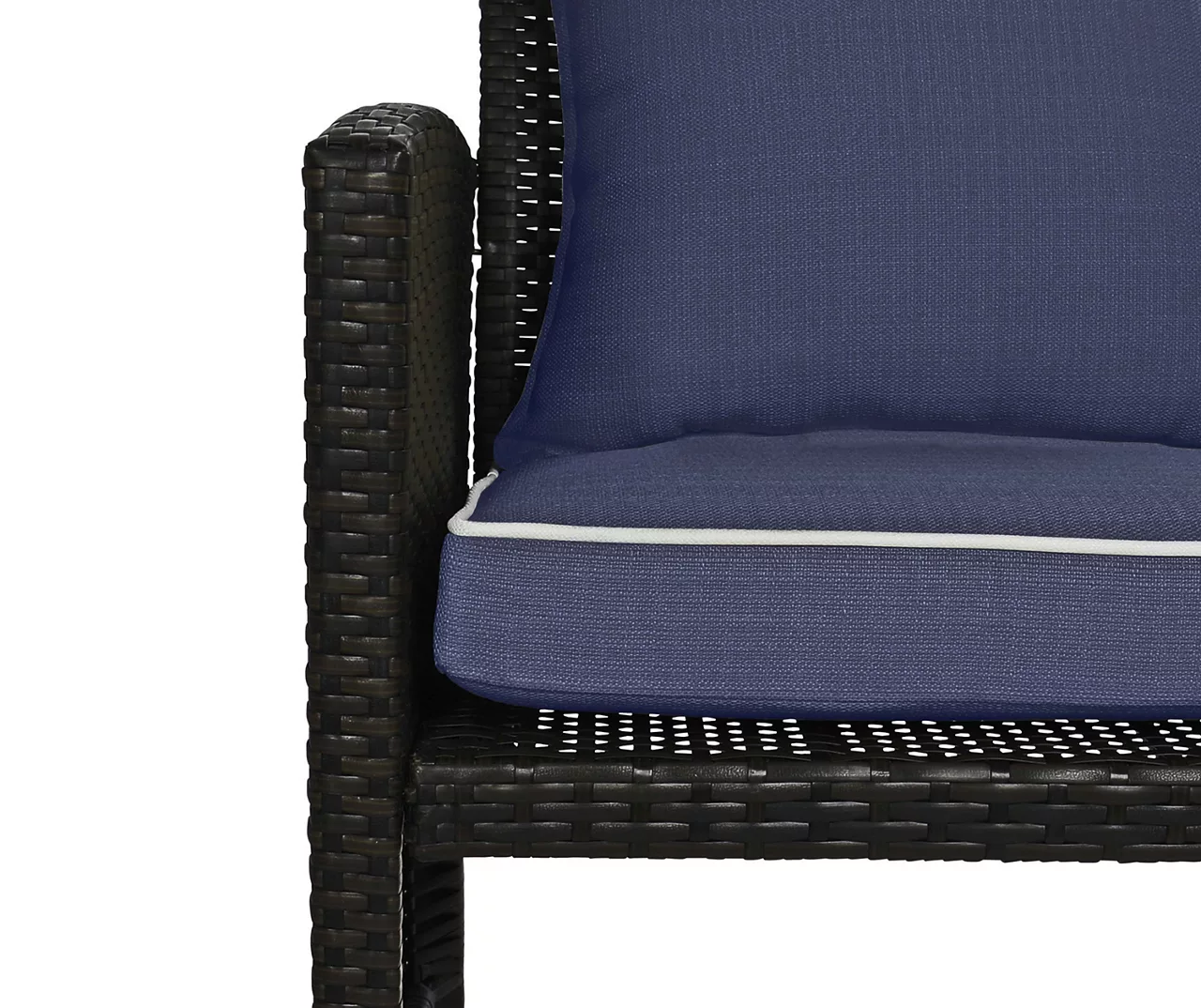 Navy Blue 4-Piece Deluxe Outdoor Chair Cushion Set 6 Navy Blue 4-Piece Deluxe Outdoor Chair Cushion Set - Image 4