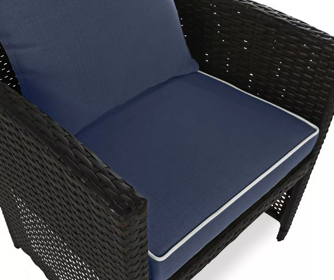 Navy Blue 4-Piece Deluxe Outdoor Chair Cushion Set 8 Navy Blue 4-Piece Deluxe Outdoor Chair Cushion Set - Image 6
