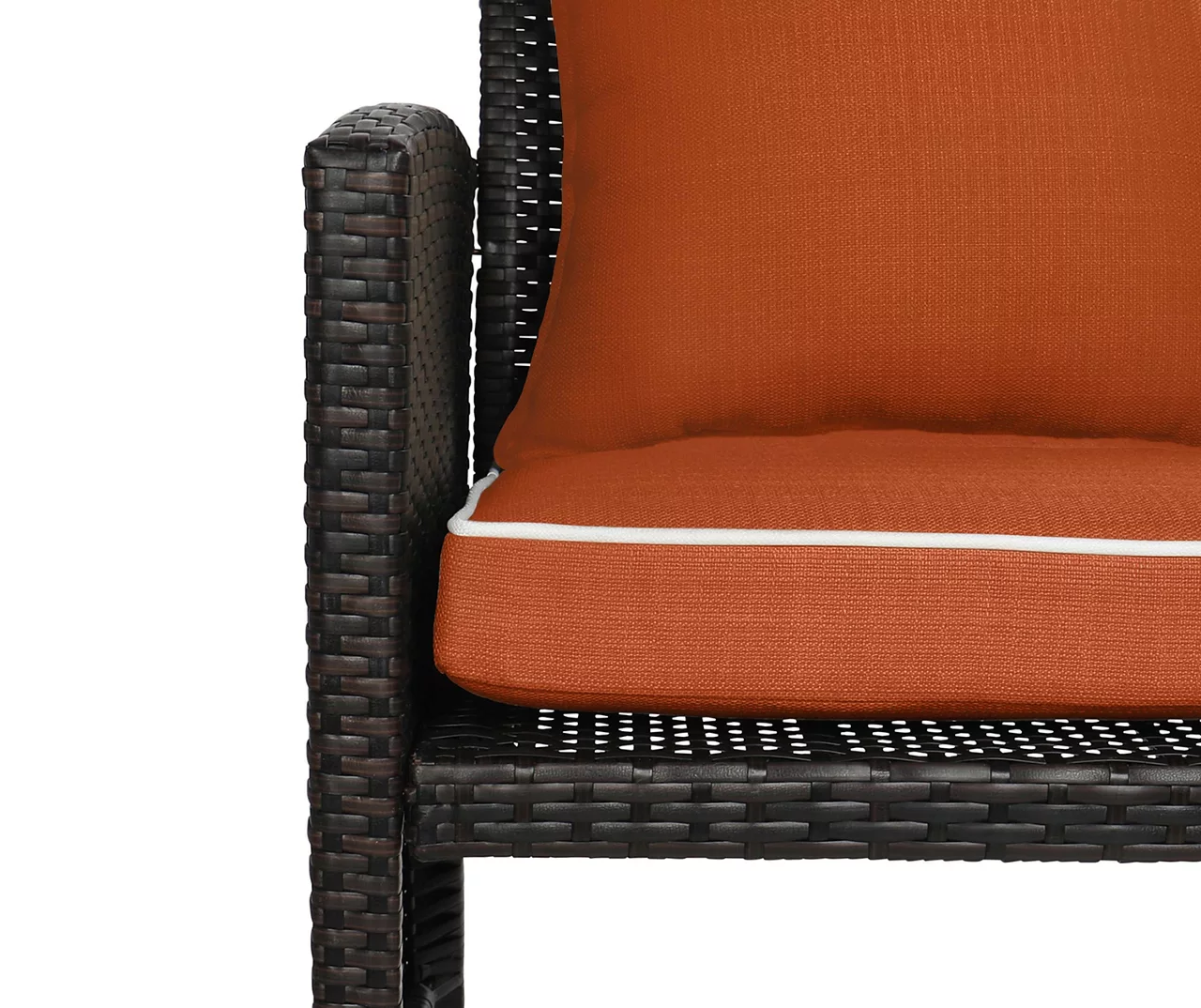 Burnt Orange 4-Piece Deluxe Outdoor Chair Cushion Set 6 Burnt Orange 4-Piece Deluxe Outdoor Chair Cushion Set - Image 4
