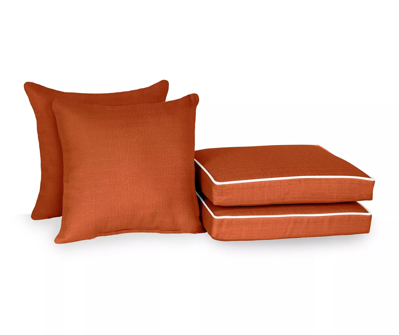 Burnt Orange 4-Piece Deluxe Outdoor Chair Cushion Set 7 Burnt Orange 4-Piece Deluxe Outdoor Chair Cushion Set - Image 5