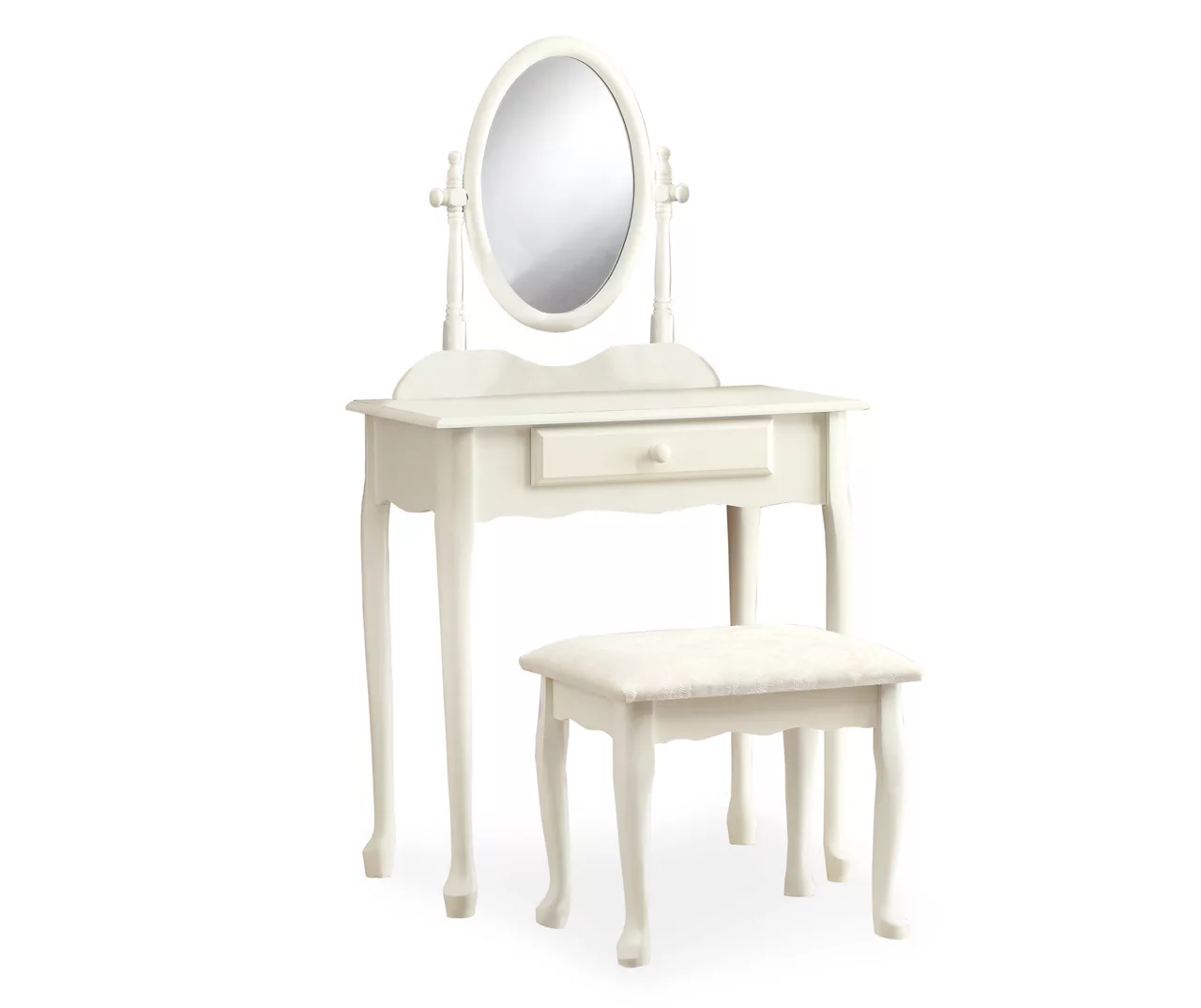 Antique White 2-Piece Mirror Vanity Set 4 Antique White 2-Piece Mirror Vanity Set - Image 2