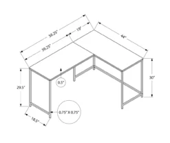 White Metal L-Shaped Corner Desk -Household Items Sale 810527370 10