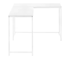 White Metal L-Shaped Corner Desk -Household Items Sale 810527370 5