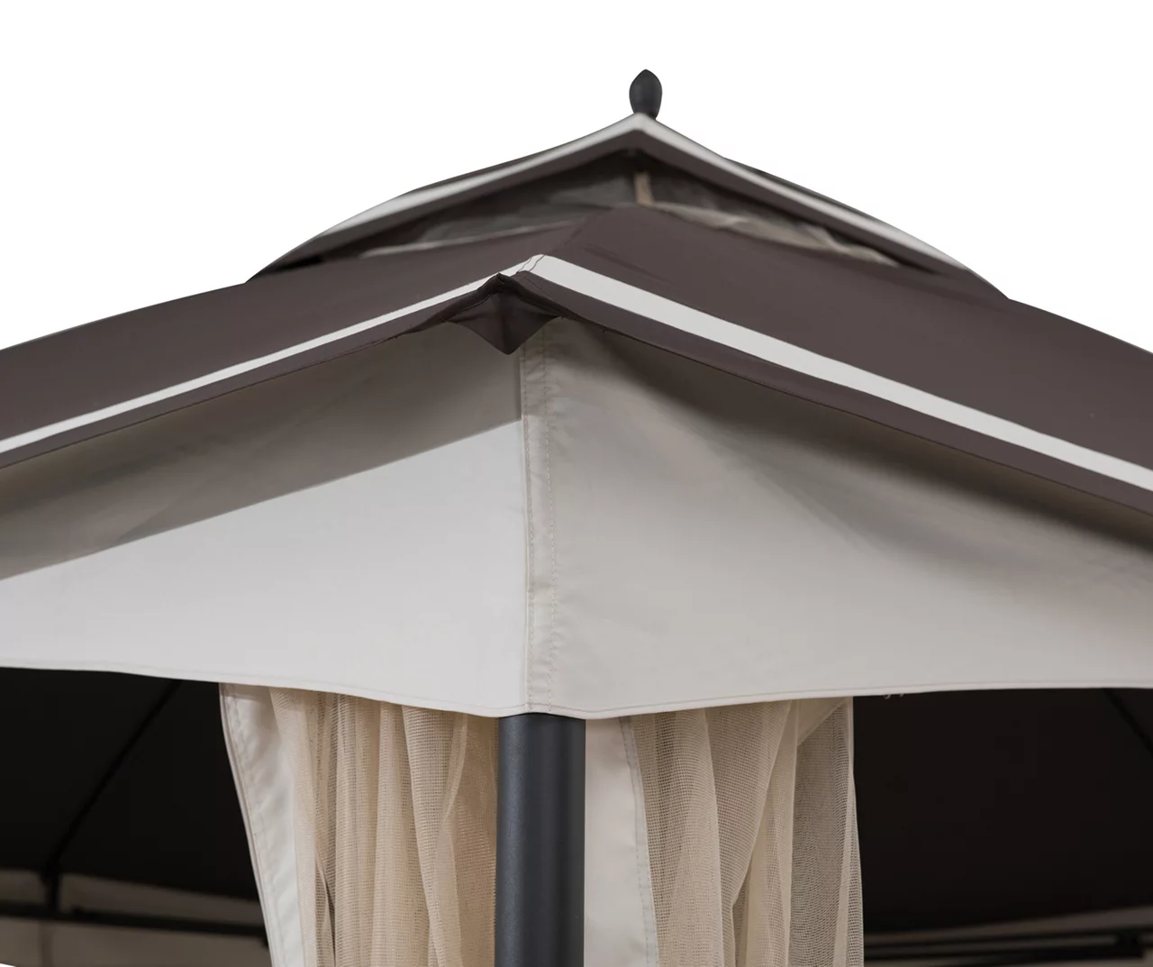 Brown & Tan 2-Tier Gazebo, (10.5' X 13') 5 Brown & Tan 2-Tier Gazebo, (10.5' X 13') - Image 3