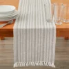 Gray & Beige Stripe Rib Table Runner -Household Items Sale 810531161