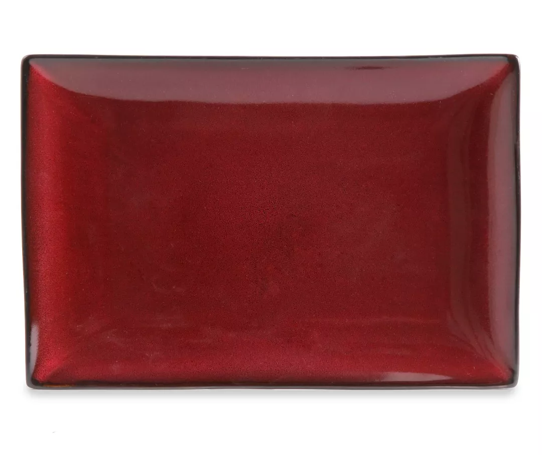 12" Urban Café Red Stoneware Platter 3 12" Urban Café Red Stoneware Platter