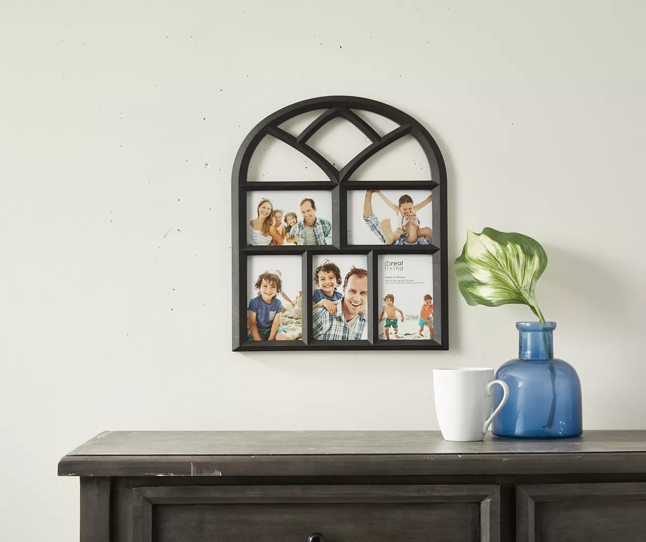 Black Arch 5-Opening Collage Picture Frame, (4" X 6") 5 Black Arch 5-Opening Collage Picture Frame, (4" X 6") - Image 3