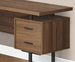 Walnut Wood Look 3-Drawer L-Shaped Corner Computer Desk -Household Items Sale 810535778 4