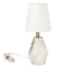 Clear & White Textured Glass Table Lamp With Bulb -Household Items Sale 810535794