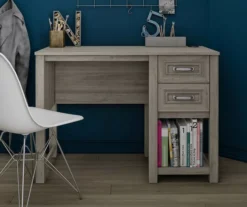 Sierra Ridge Levi Light Walnut Pedestal Desk 10 Sierra Ridge Levi Light Walnut Pedestal Desk -Household Items Sale 810538117 2