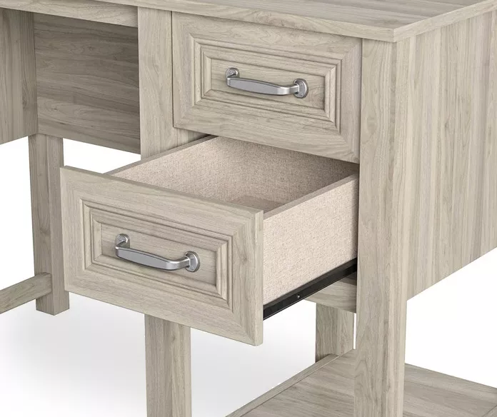 Sierra Ridge Levi Light Walnut Pedestal Desk 8 Sierra Ridge Levi Light Walnut Pedestal Desk - Image 6