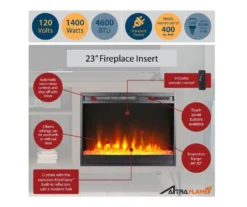 Rylee White Electric Fireplace Console 11 Rylee White Electric Fireplace Console -Household Items Sale 810538188 4