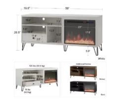 Rylee White Electric Fireplace Console 12 Rylee White Electric Fireplace Console -Household Items Sale 810538188 5