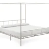 Marion White Metal King Canopy Bed -Household Items Sale 810538376 3