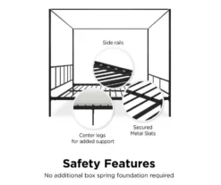 Novogratz Marion Canopy Bed -Household Items Sale 810538413 5