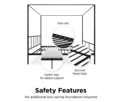 Novogratz Marion Canopy Bed -Household Items Sale 810538414 5