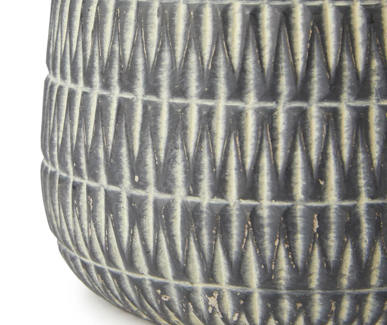 Rubber Plant In Carved Cement Pot 5 Rubber Plant In Carved Cement Pot - Image 3