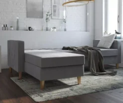 CosmoLiving Liberty Gray Chenille Sectional Storage Futon 11 CosmoLiving Liberty Gray Chenille Sectional Storage Futon -Household Items Sale 810541025 3