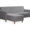 CosmoLiving Liberty Gray Chenille Sectional Storage Futon -Household Items Sale 810541025 5